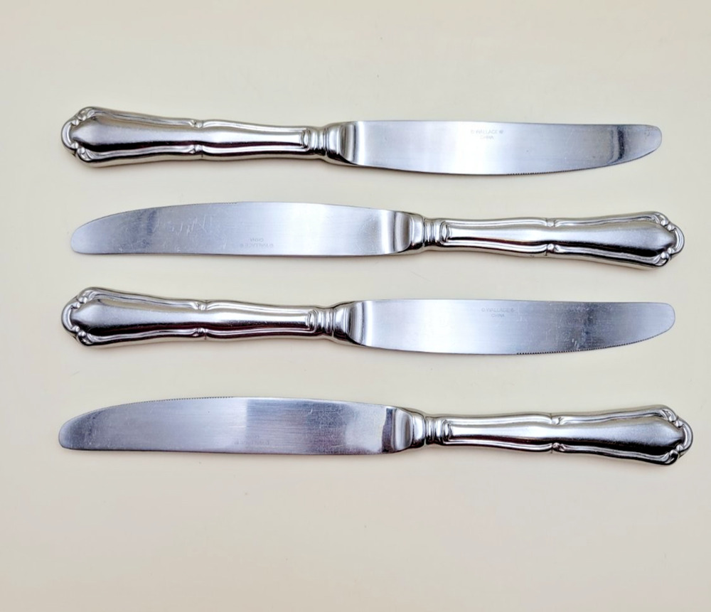 Set of 4 Wallace Hotel Lux Dinner Knife Stainless Steel